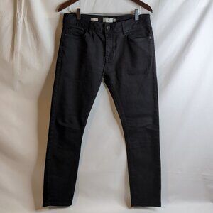 TOPMAN Men's Black Stretch Skinny Denim Jeans Dark Wash, Size 31